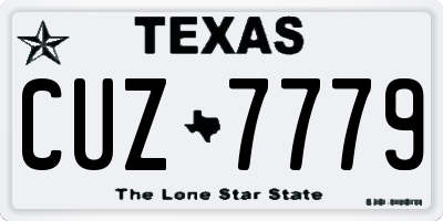 TX license plate CUZ7779