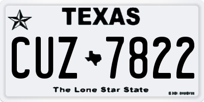 TX license plate CUZ7822