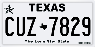 TX license plate CUZ7829