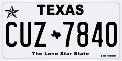 TX license plate CUZ7840