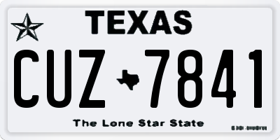 TX license plate CUZ7841