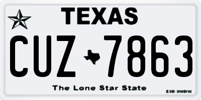 TX license plate CUZ7863