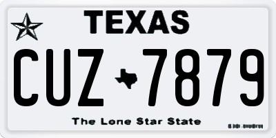TX license plate CUZ7879