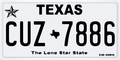 TX license plate CUZ7886