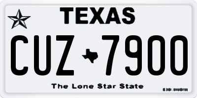 TX license plate CUZ7900