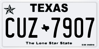 TX license plate CUZ7907