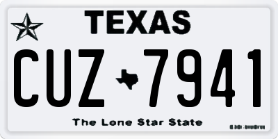 TX license plate CUZ7941
