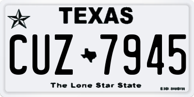TX license plate CUZ7945