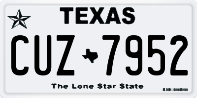TX license plate CUZ7952