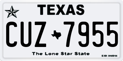 TX license plate CUZ7955