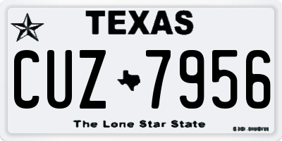 TX license plate CUZ7956
