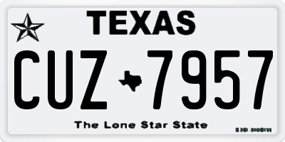 TX license plate CUZ7957