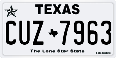 TX license plate CUZ7963
