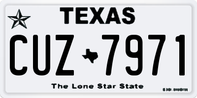 TX license plate CUZ7971