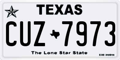 TX license plate CUZ7973