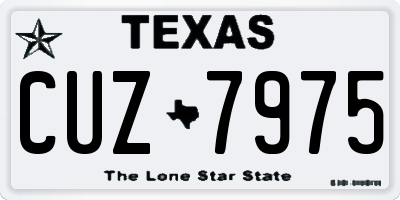 TX license plate CUZ7975