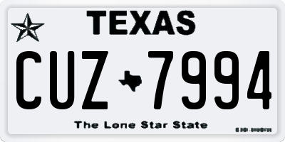 TX license plate CUZ7994