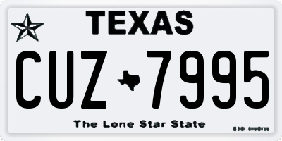 TX license plate CUZ7995