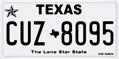 TX license plate CUZ8095