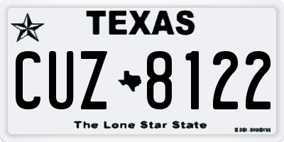 TX license plate CUZ8122