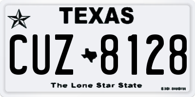 TX license plate CUZ8128