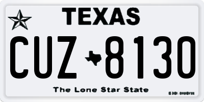 TX license plate CUZ8130