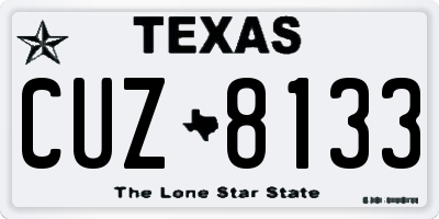 TX license plate CUZ8133
