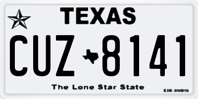 TX license plate CUZ8141