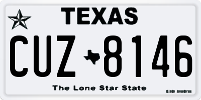 TX license plate CUZ8146