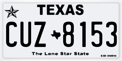 TX license plate CUZ8153
