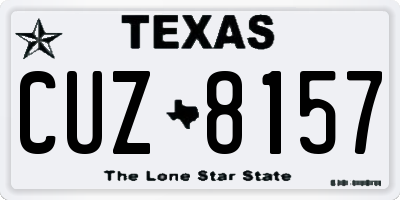 TX license plate CUZ8157