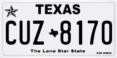 TX license plate CUZ8170