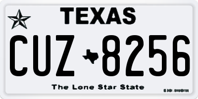 TX license plate CUZ8256