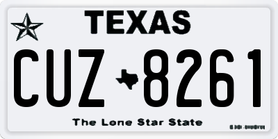 TX license plate CUZ8261