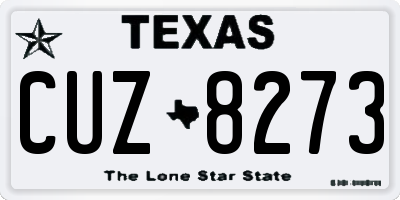 TX license plate CUZ8273