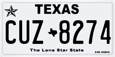 TX license plate CUZ8274