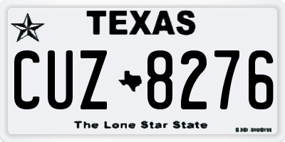 TX license plate CUZ8276