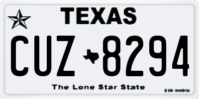 TX license plate CUZ8294