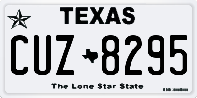 TX license plate CUZ8295