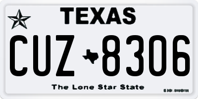 TX license plate CUZ8306
