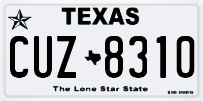 TX license plate CUZ8310