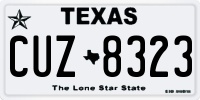 TX license plate CUZ8323