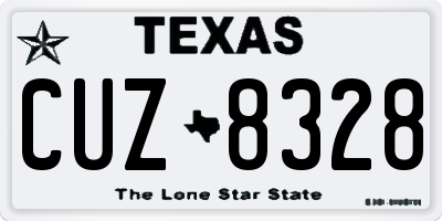 TX license plate CUZ8328