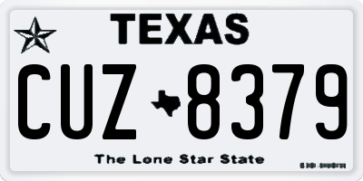 TX license plate CUZ8379