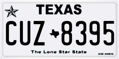 TX license plate CUZ8395
