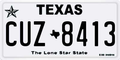 TX license plate CUZ8413