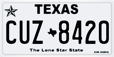 TX license plate CUZ8420