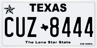 TX license plate CUZ8444