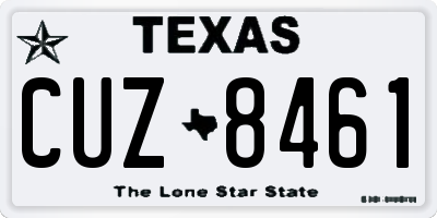 TX license plate CUZ8461