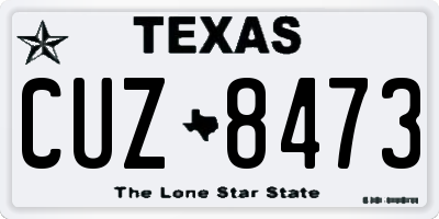 TX license plate CUZ8473